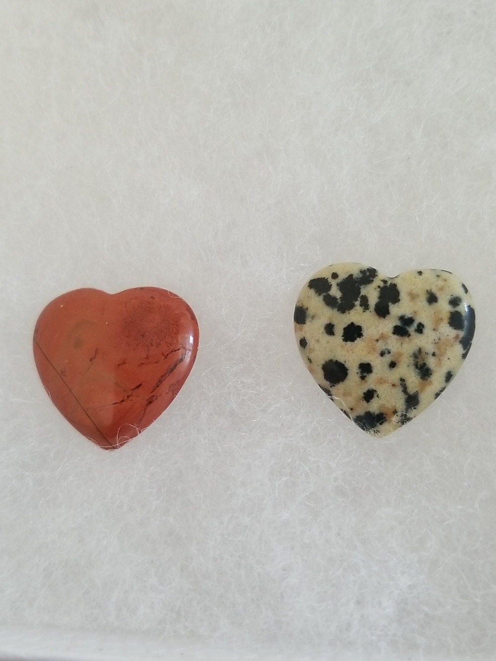 Polished Tiny Heart Crystal Pair